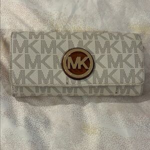 Michael Kors Beige Monogram Wallet